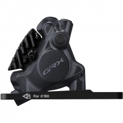 Shimano GRX RX410 flat mount calliper, without rotor, for 140/160 mm, front Shimano GRX RX410 flat mount calliper, without rotor, for 140/160 mm, front