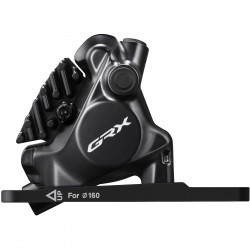 Shimano BR-RX820 GRX calliper, flat mount, with adapter for 140/160 mm, front