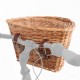 M Part D Shaped wicker basket with leather straps M Part D Shaped wicker basket with leather straps
