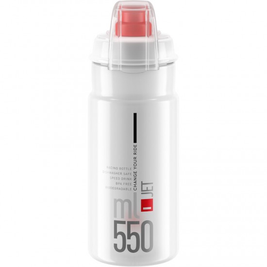 Elite Jet MTB, clear with red logo 550 ml Elite Jet MTB, clear with red logo 550 ml
