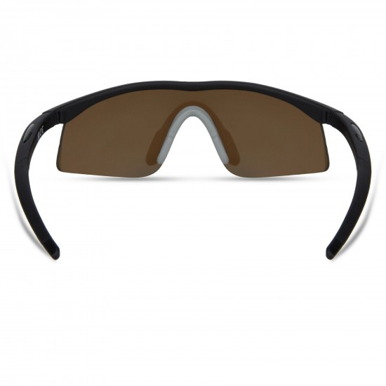 Madison D'Arcs Compact Matt Black Sunglasses 3 Lens Pack - Dark / Amber / Clear