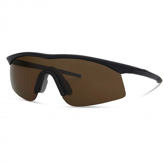 Madison D'Arcs Compact Matt Black Sunglasses 3 Lens Pack - Dark / Amber / Clear