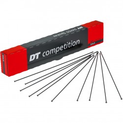 DT Swiss Competition Straight Pull Spokes 14 / 15 g = 2 / 1.8 mm box 100, black 298 mm
