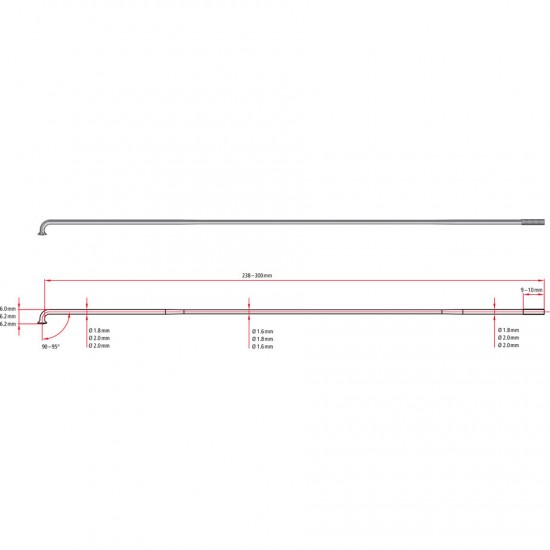 DT Swiss Competition black spokes 14 / 15 g = 2 / 1.8 mm box 100, 270 mm DT Swiss Competition black spokes 14 / 15 g = 2 / 1.8 mm box 100, 270 mm