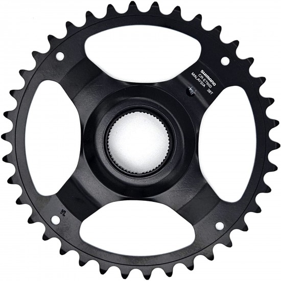 Shimano CR-ET600 9/10/11 spd single chainring 38T w/o chain guard, chain line 50mm, blk Shimano CR-ET600 9/10/11 spd single chainring 38T w/o chain guard, chain line 50mm, blk