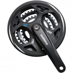 Shimano FC-M311 Altus square taper chainset, 42/32/22T, with chainguard, 170 mm