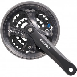 Shimano FC-M361 chainset, square taper - 42 / 32 / 22T - 175 mm black