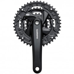 Shimano FC-M371 chainset without chainguard, square taper, 44 / 32 / 22T, 170 mm, black