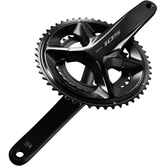 Shimano FC-R7100 105 double 12-speed chainset, HollowTech II 160 mm 52 / 36T, black Shimano FC-R7100 105 double 12-speed chainset, HollowTech II 160 mm 52 / 36T, black