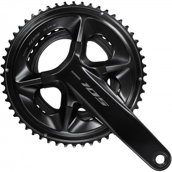 Shimano FC-R7100 105 double 12-speed chainset, HollowTech II 160 mm 52 / 36T, black Shimano FC-R7100 105 double 12-speed chainset, HollowTech II 160 mm 52 / 36T, black