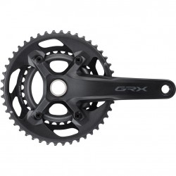 Shimano FC-RX600 GRX chainset 46 / 30, double, 11-speed, 2 piece design, 165 mm Shimano FC-RX600 GRX chainset 46 / 30, double, 11-speed, 2 piece design, 165 mm