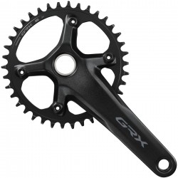 Shimano FC-RX610 GRX chainset 38T, single, 12-speed, 2 piece design, 165 mm Shimano FC-RX610 GRX chainset 38T, single, 12-speed, 2 piece design, 165 mm