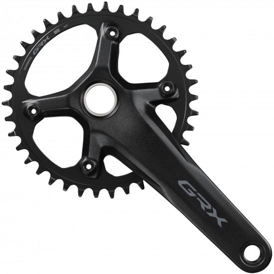 Shimano FC-RX610 GRX chainset 38T, single, 12-speed, 2 piece design, 170 mm Shimano FC-RX610 GRX chainset 38T, single, 12-speed, 2 piece design, 170 mm