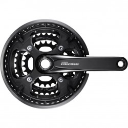 Shimano FC-T6010 Deore 10-speed chainset, 48/36/26T, with chainguard, black, 175 mm Shimano FC-T6010 Deore 10-speed chainset, 48/36/26T, with chainguard, black, 175 mm