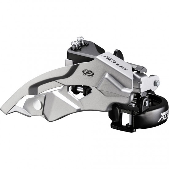Shimano FD-M370 Altus 9-speed front derailleur, top swing, dual-pull Shimano FD-M370 Altus 9-speed front derailleur, top swing, dual-pull
