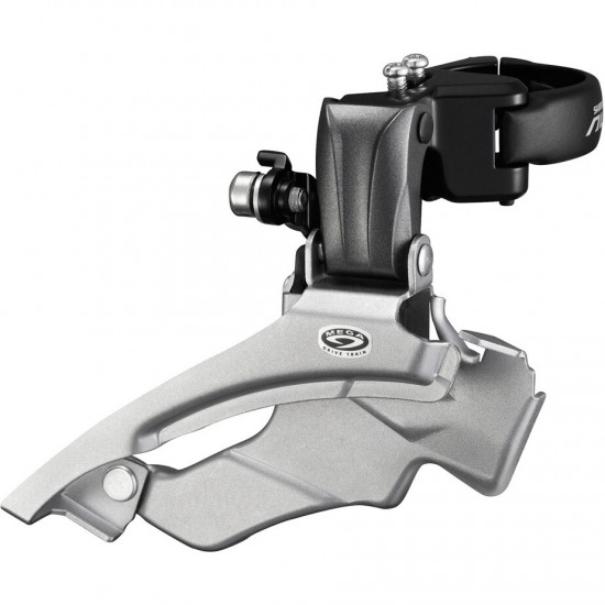 Shimano FD-M371 Altus hybrid 9-speed front derailleur, conventional swing, dual-pull Shimano FD-M371 Altus hybrid 9-speed front derailleur, conventional swing, dual-pull