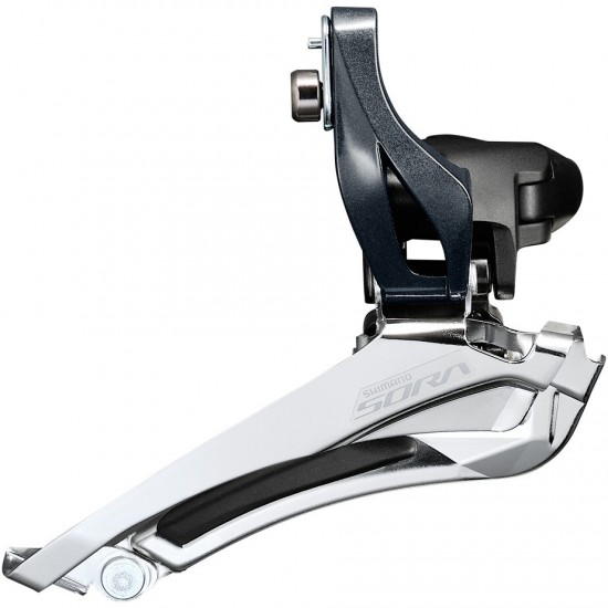 Shimano FD-R3000 Sora 9-speed front derailleur, double 28.6 / 31.8 / 34.9 mm Shimano FD-R3000 Sora 9-speed front derailleur, double 28.6 / 31.8 / 34.9 mm
