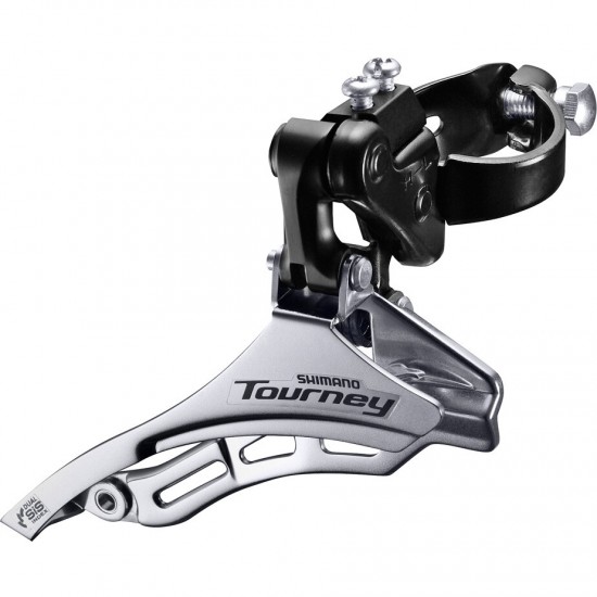 Shimano FD-TY300 Tourney 6/7-speed triple front derailleur, top pull, 31.8 mm, for 42T Shimano FD-TY300 Tourney 6/7-speed triple front derailleur, top pull, 31.8 mm, for 42T