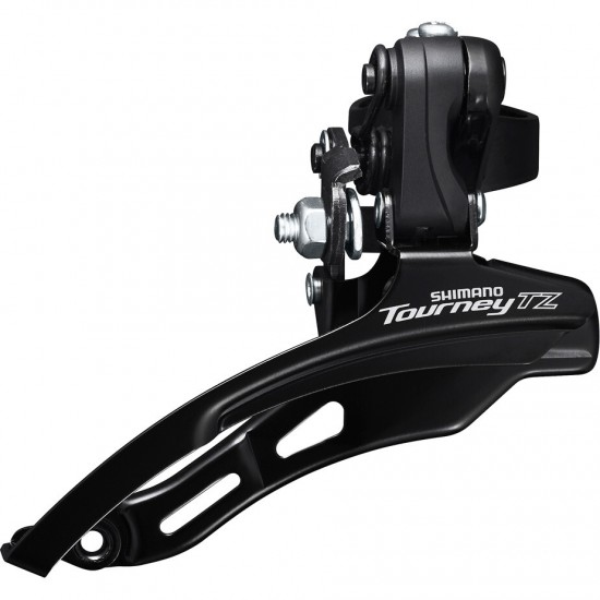 Shimano FD-TZ500 6-speed MTB front derailleur, down swing, top pull, 28.6mm, 66-69, 42T Shimano FD-TZ500 6-speed MTB front derailleur, down swing, top pull, 28.6mm, 66-69, 42T