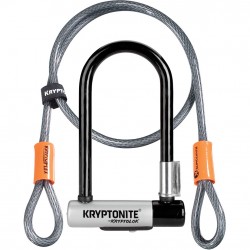 Kryptonite Kryptolok Mini U-Lock With 4 Foot Flex and Flexframe Bracket Sold Secure Gold Kryptonite Kryptolok Mini U-Lock With 4 Foot Flex and Flexframe Bracket Sold Secure Gold