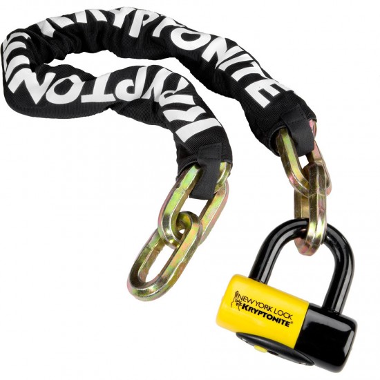 Kryptonite New York Fahgettaboudit Chain 14mmX100cm And NY Disc Lock Sold Secure Diamond Kryptonite New York Fahgettaboudit Chain 14mmX100cm And NY Disc Lock Sold Secure Diamond