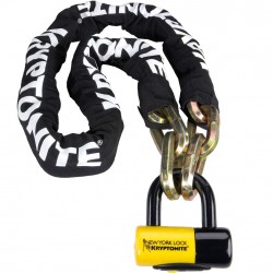 Kryptonite New York Fahgettaboudit Chain 14mmX150cm and NY Disc Lock Sold Secure Diamond Kryptonite New York Fahgettaboudit Chain 14mmX150cm and NY Disc Lock Sold Secure Diamond