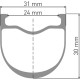 DT Swiss GRC 1400 DICUT disc brake wheel, carbon clincher 30 x 24 mm, 650B front