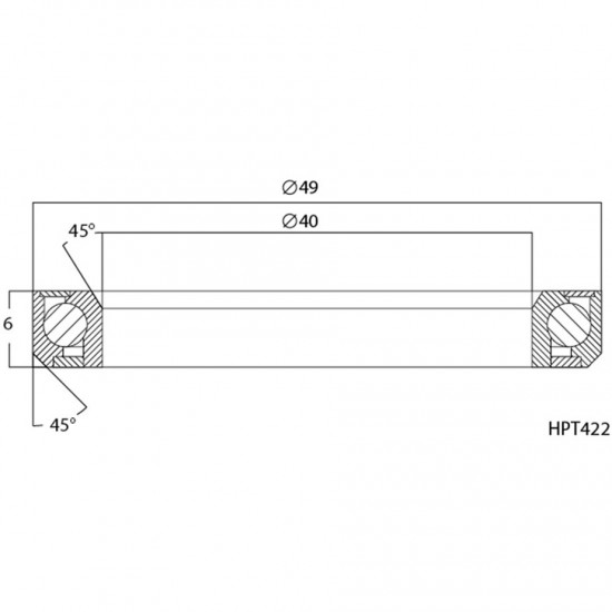 M Part Elite Headset R448B Bearing (40x49x6 45x45) ZS52 M Part Elite Headset R448B Bearing (40x49x6 45x45) ZS52