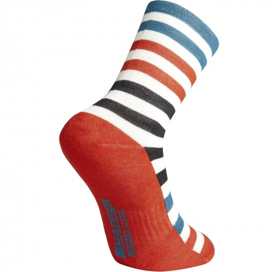 Madison Isoler Merino 3-Season Sock, white / red / blue pop - medium, EU40-42 Madison Isoler Merino 3-Season Sock, white / red / blue pop - medium, EU40-42