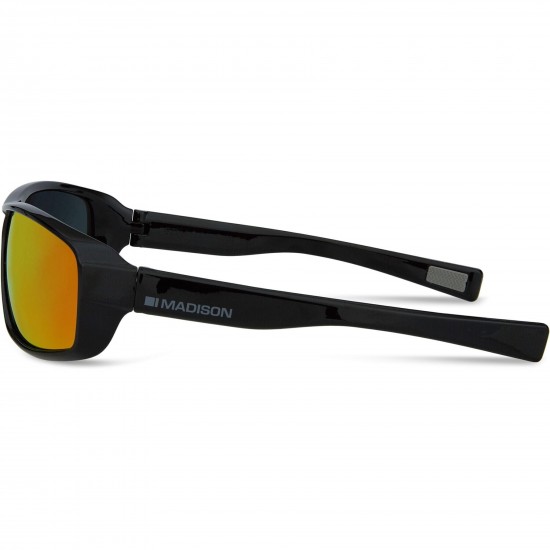 Madison Target Gloss Black Sunglasses - Fire Mirror Lens Madison Target Gloss Black Sunglasses - Fire Mirror Lens