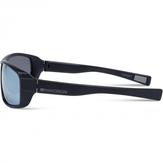 Madison Target Matt Black Sunglasses - Silver Mirror Lens Madison Target Matt Black Sunglasses - Silver Mirror Lens