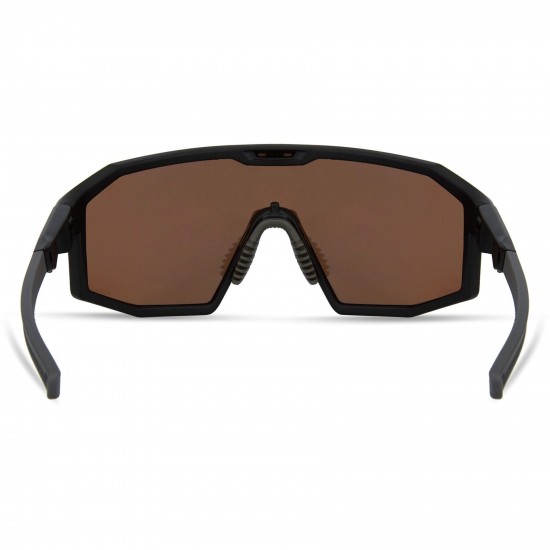 Madison Enigma Matt Black Sunglasses - 3 Lens Pack - Bronze Mirror / Amber / Clear Madison Enigma Matt Black Sunglasses - 3 Lens Pack - Bronze Mirror / Amber / Clear