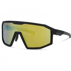 Madison Enigma Matt Black Sunglasses - 3 Lens Pack - Bronze Mirror / Amber / Clear