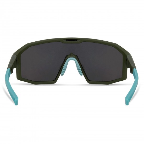 Madison Enigma Matt Olive Sunglasses - 3 Lens Pack - Smoke Mirror / Amber / Clear Madison Enigma Matt Olive Sunglasses - 3 Lens Pack - Smoke Mirror / Amber / Clear