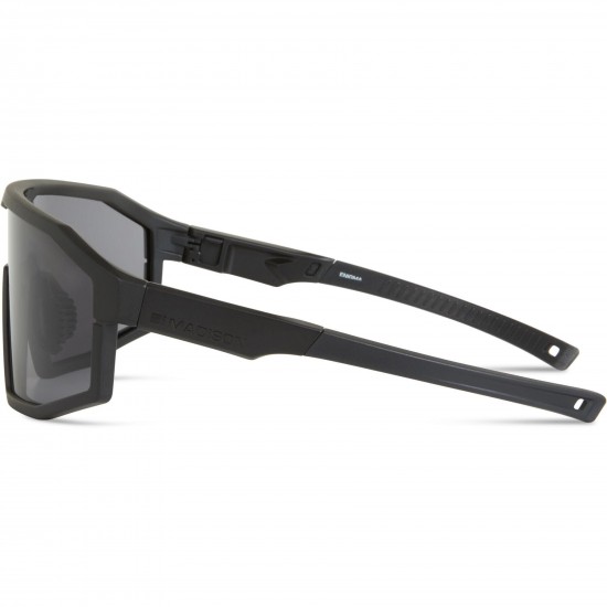 Madison Enigma Matt Black Sunglasses - 3 Lens pack - Black Mirror / Amber / Clear