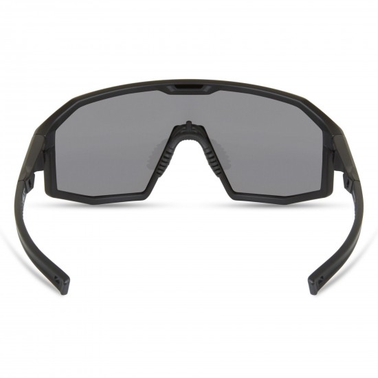 Madison Enigma Matt Black Sunglasses - 3 Lens pack - Black Mirror / Amber / Clear