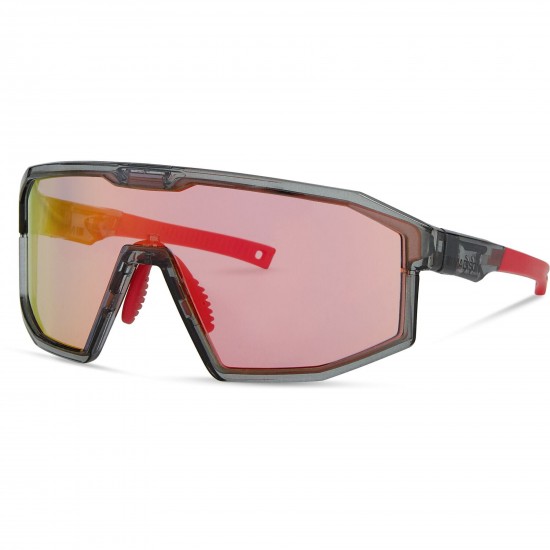 Madison Enigma Crystal Smoke Sunglasses - Pink Rose Mirror Lens