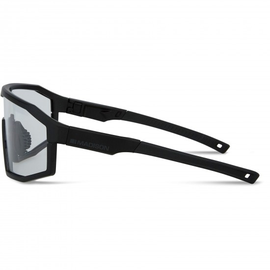 Madison Enigma Matt Black Sunglasses - Clear Lens