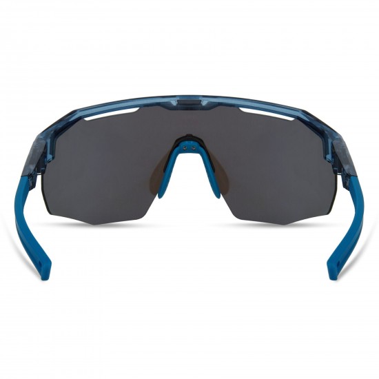 Madison Cipher Crystal Gloss Blue Sunglasses - 3 Lens Pack - Blue Mirror / Amber / Clear