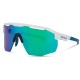 Madison Cipher Gloss White Sunglasses - Green Mirror Lens Madison Cipher Gloss White Sunglasses - Green Mirror Lens