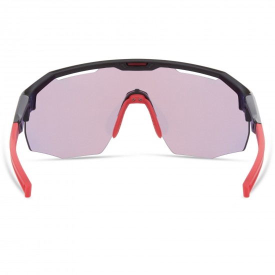 Madison Cipher Gloss Black Sunglasses - Pink Rose Mirror Lens