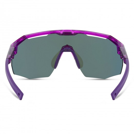 Madison Cipher Crystal Gloss Purple Sunglasses - Purple Mirror Lens