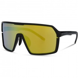 Madison Crypto Gloss Black Sunglasses - 3 Lens Pack - Bronze Mirror / Amber / Clear