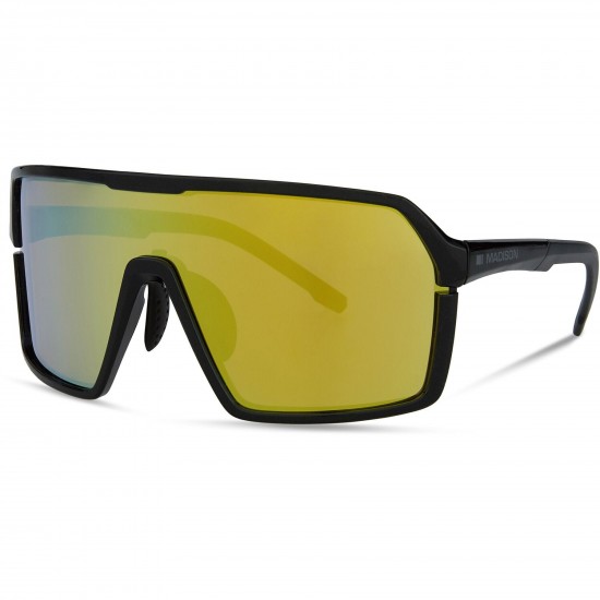 Madison Crypto Gloss Black Sunglasses - 3 Lens Pack - Bronze Mirror / Amber / Clear Madison Crypto Gloss Black Sunglasses - 3 Lens Pack - Bronze Mirror / Amber / Clear
