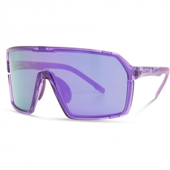 Madison Crypto Crystal Gloss Purple Sunglasses - 3 Lens Pack Purple Mirror/Amber / Clear