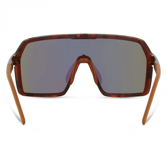 Madison Crypto Dark Tortoiseshell Sunglasses - 3 Lens Pack - Green Mirror/Amber/Clear