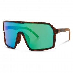 Madison Crypto Dark Tortoiseshell Sunglasses - 3 Lens Pack - Green Mirror/Amber/Clear