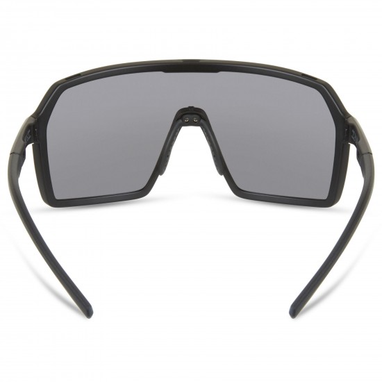 Madison Crypto Matt Black Sunglasses - Black Mirror Lens