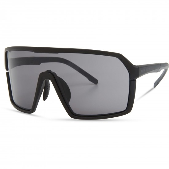 Madison Crypto Matt Black Sunglasses - Black Mirror Lens