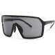 Madison Crypto Matt Black Sunglasses - Black Mirror Lens